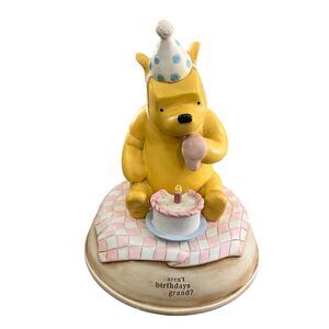 Michel Co DISNEY Winnie The Pooh Animated Music Musical Box Happy Birthday Rare